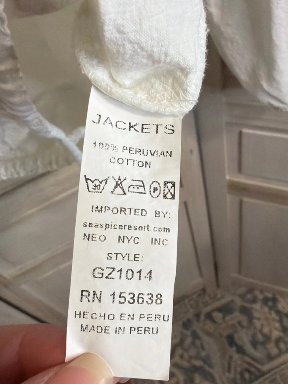 White Zip-Up Hooded Jacket with Anchor Logo